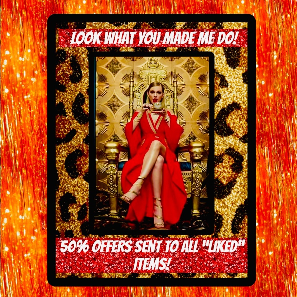 50% OFF ALL LIKED ITEMS!